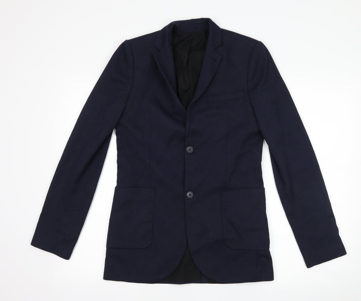 Topman Mens Blue   Jacket Suit Jacket Size 34