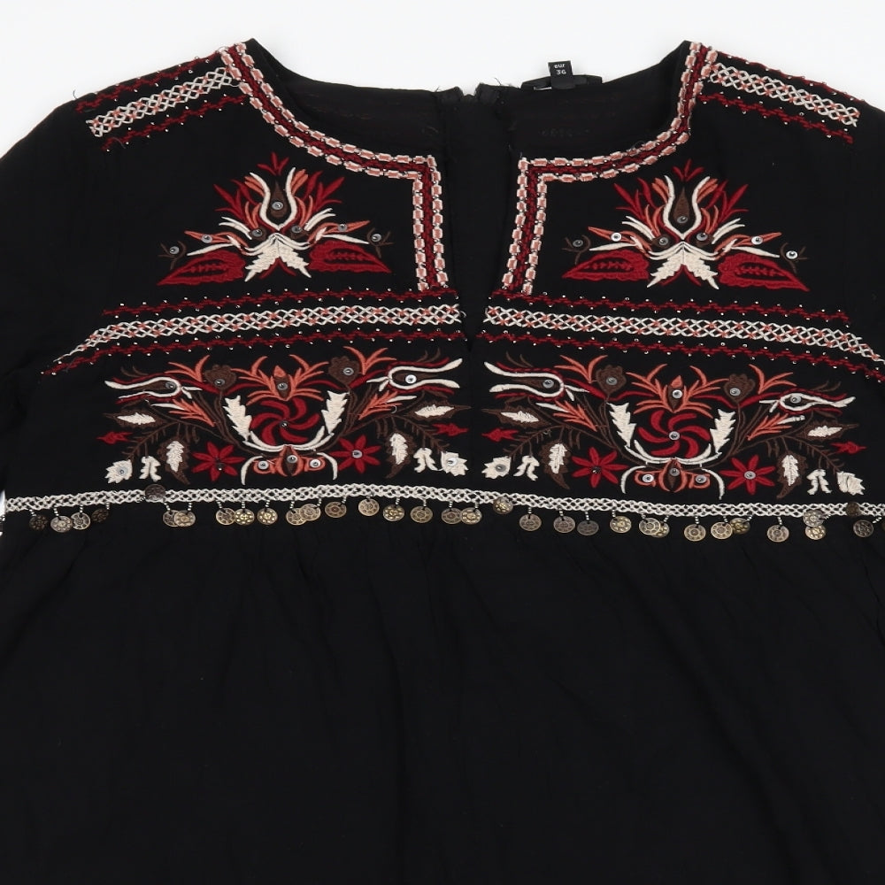 River Island Womens Black Floral  Shift  Size 10
