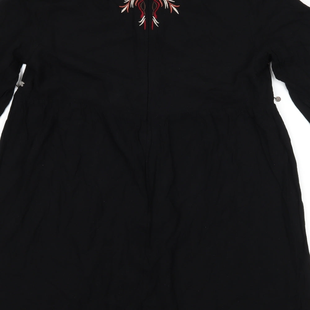 River Island Womens Black Floral  Shift  Size 10