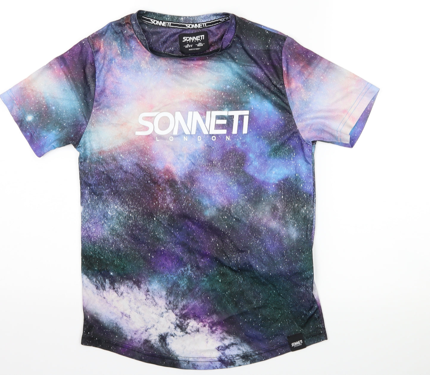 Sonetti Boys Purple   Basic T-Shirt Size 10-11 Years  - Galaxy Print