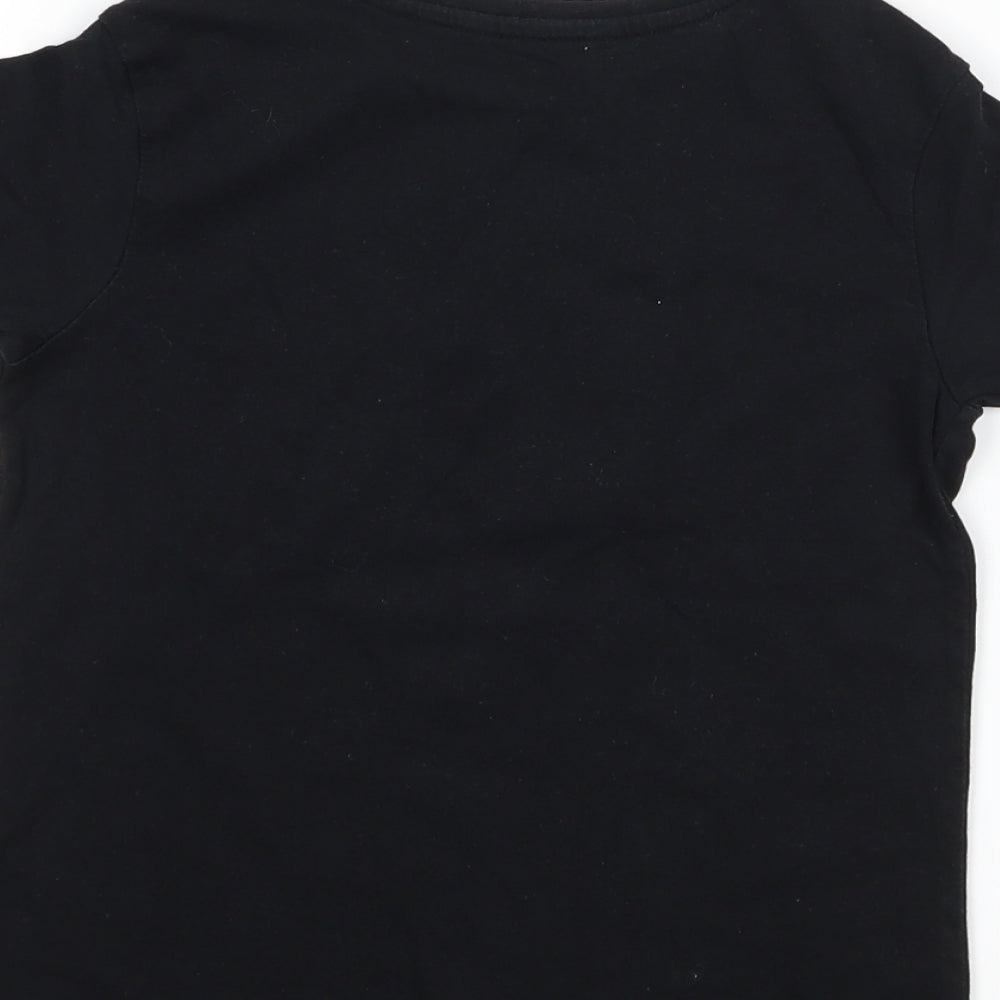 George Boys Black   Basic T-Shirt Size 4-5 Years  - Football