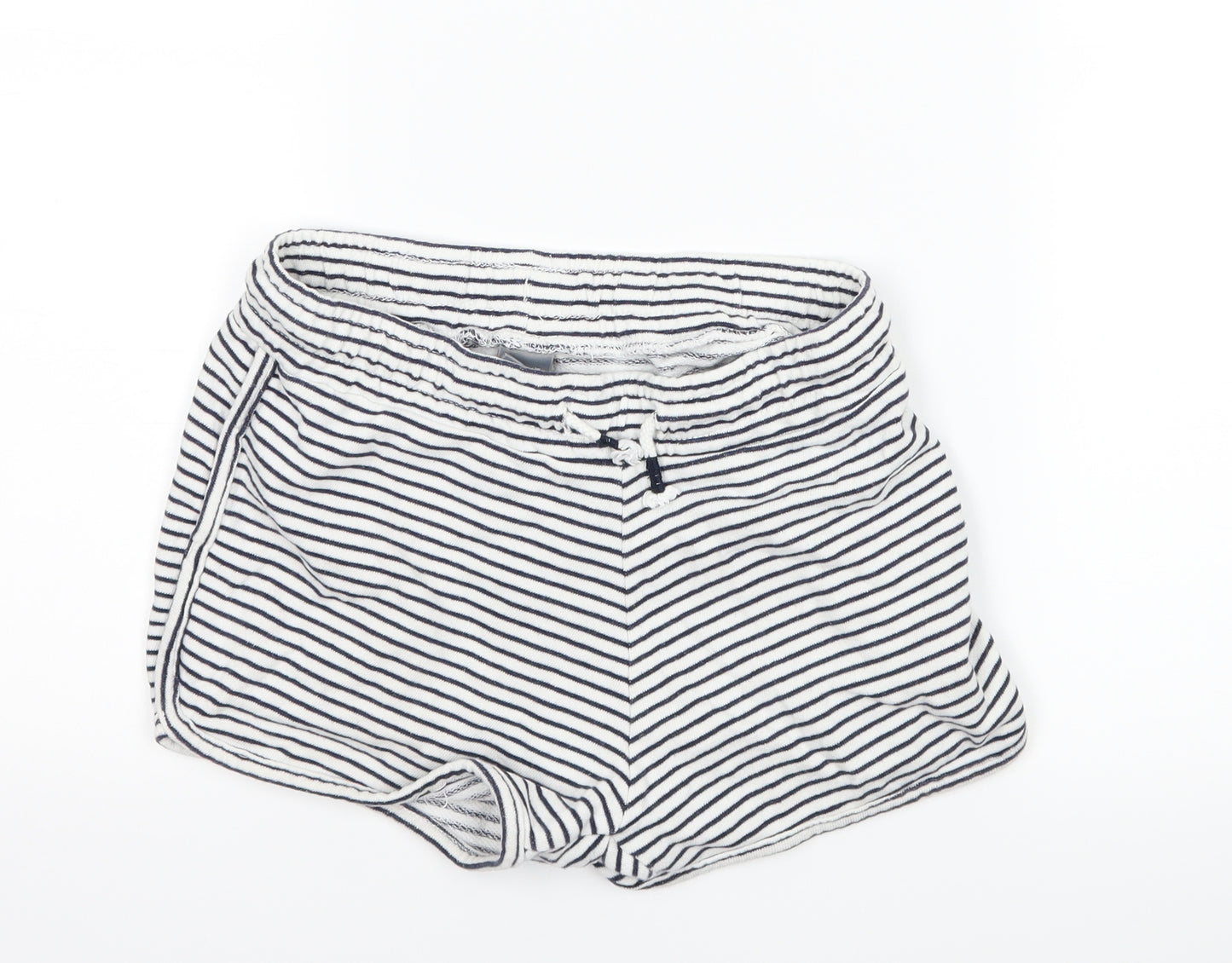 NEXT Girls Blue Striped  Sweat Shorts Size 8 Years