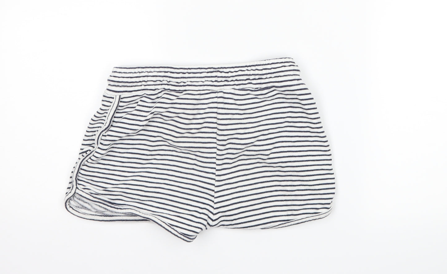 NEXT Girls Blue Striped  Sweat Shorts Size 8 Years