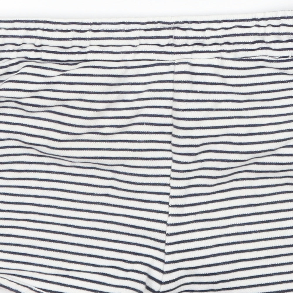 NEXT Girls Blue Striped  Sweat Shorts Size 8 Years