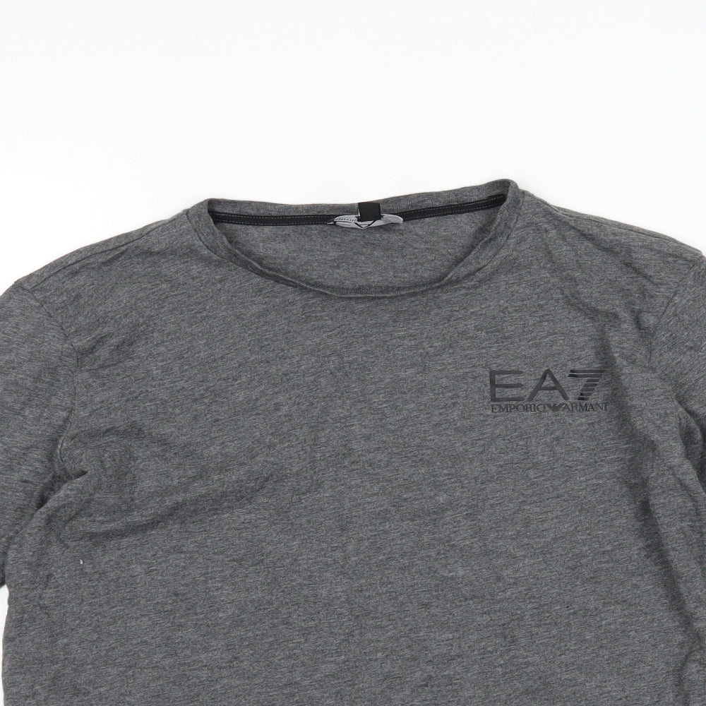 Emporio Armani Ea7 Boys Grey   Basic T-Shirt Size 12 Years