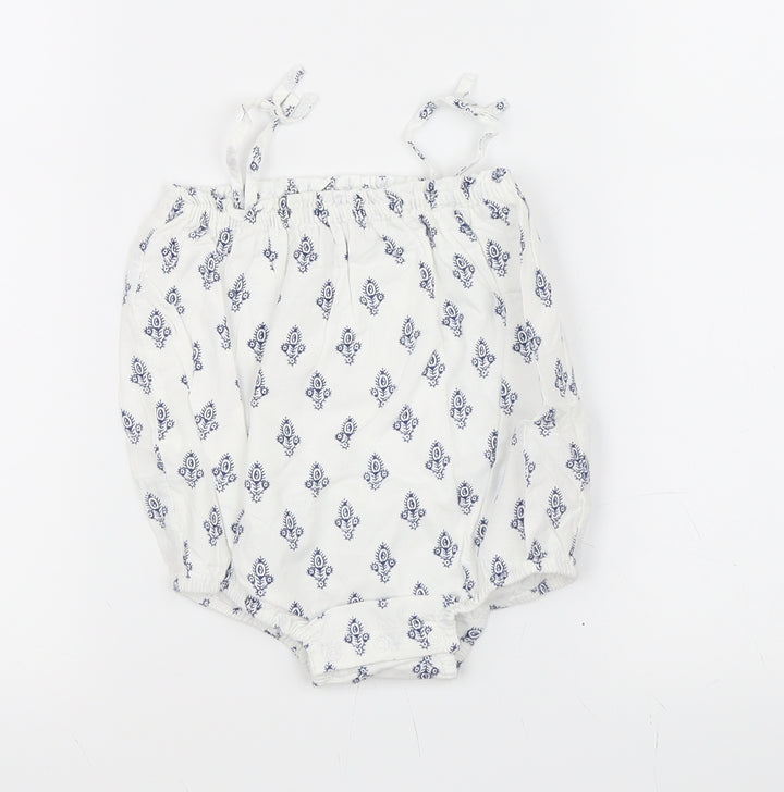 Baby Gap Girls White Paisley Leotard One-Piece Size 6-9 Months