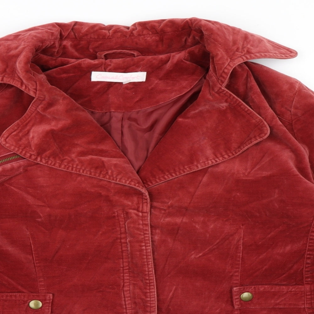 Casual Comfort Womens Pink   Jacket Coat Size 14