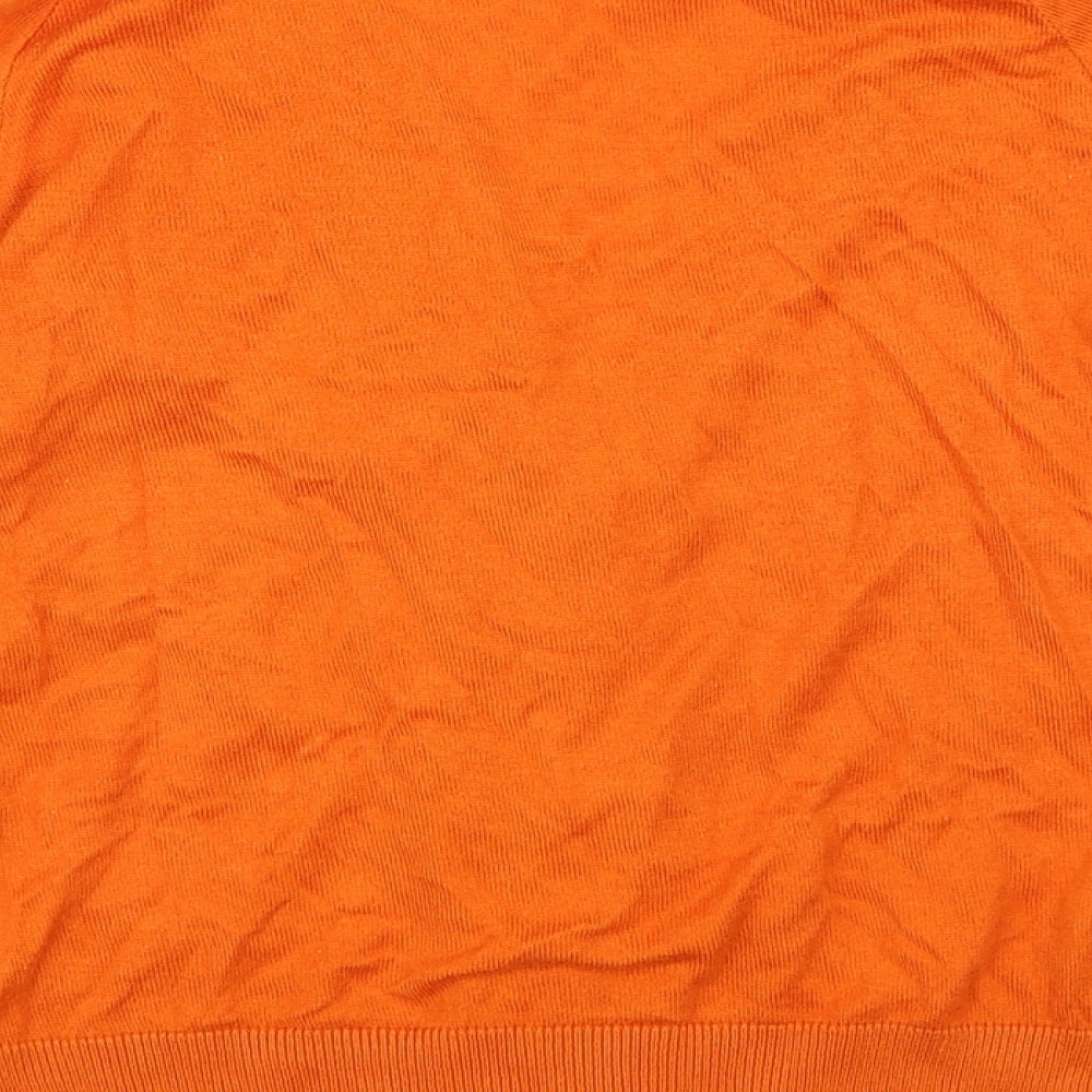 Zara Womens Orange   Cardigan Jumper Size L
