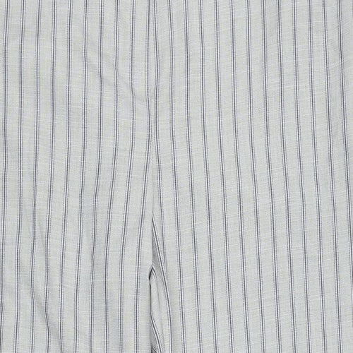 Marks and Spencer Womens Grey Striped  Trousers  Size 22 L28 in
