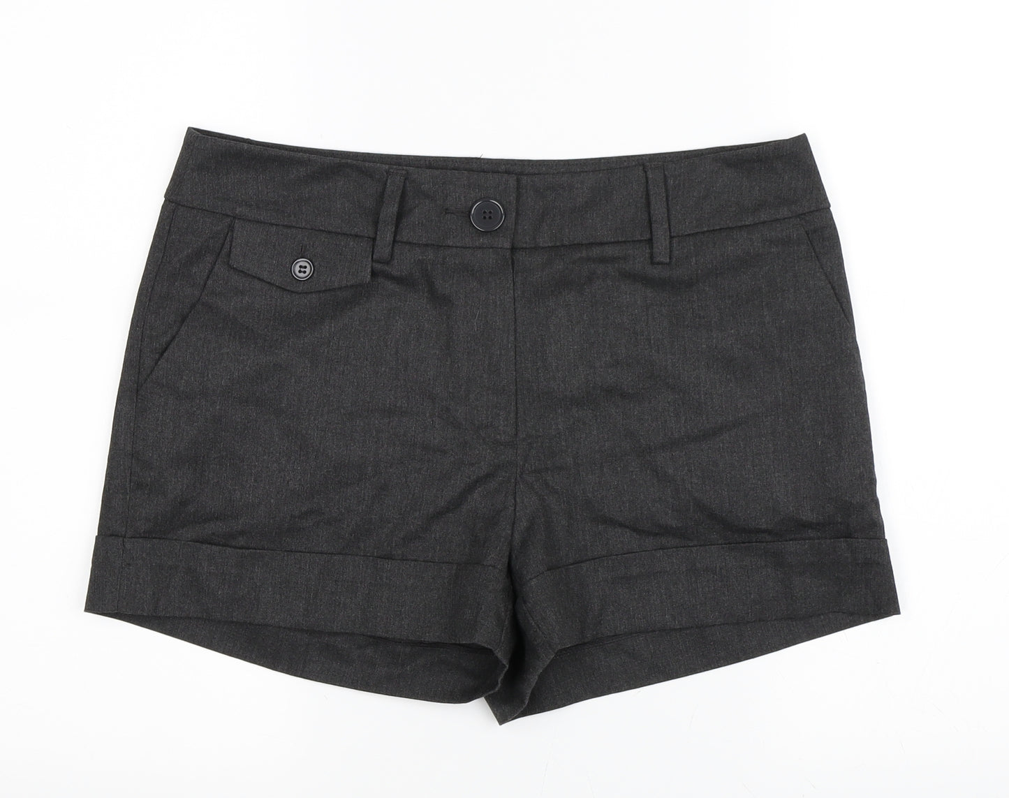 H&M Womens Grey   Hot Pants Shorts Size 10