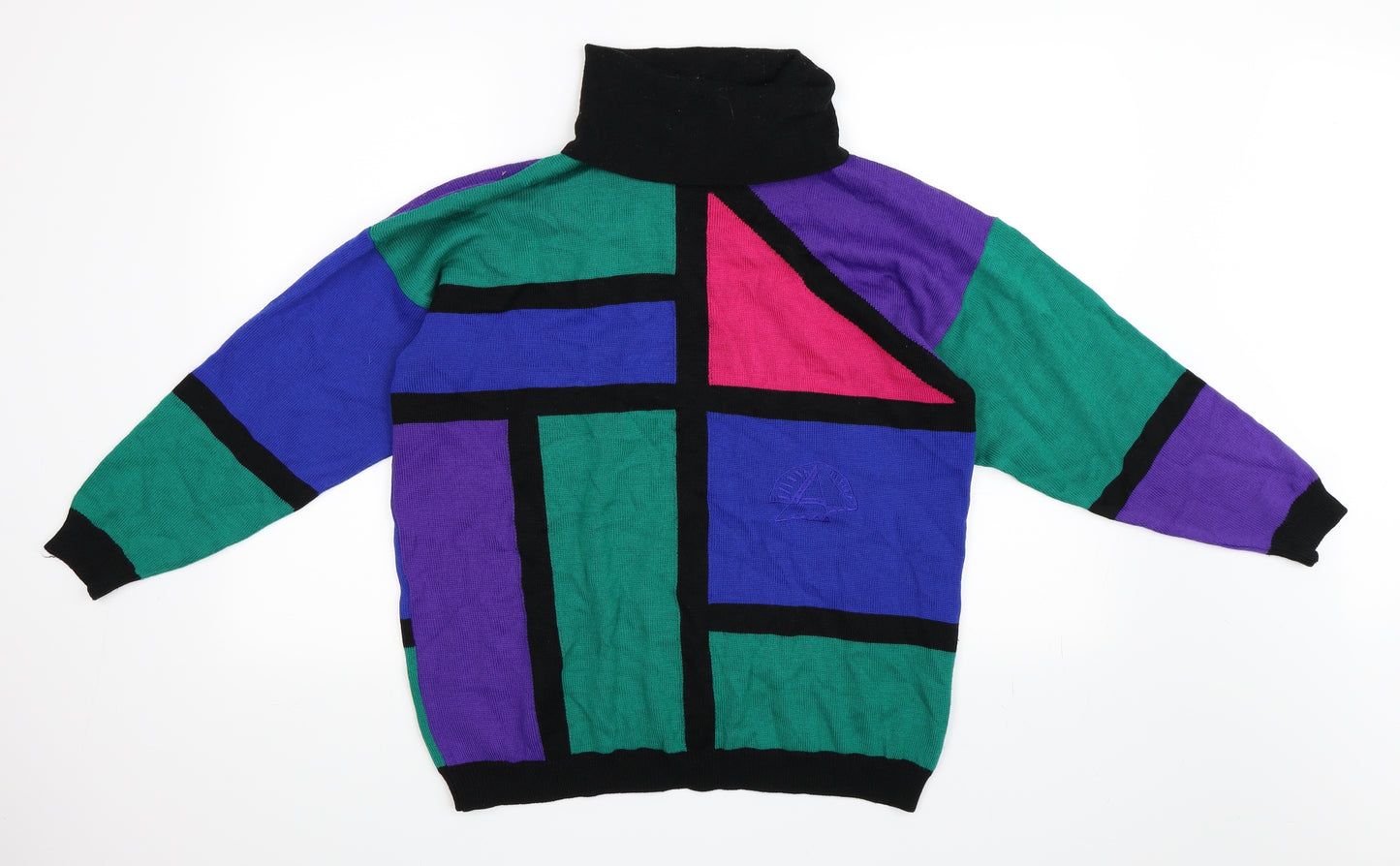 LUCIA Womens Multicoloured Geometric  Pullover Jumper Size 14