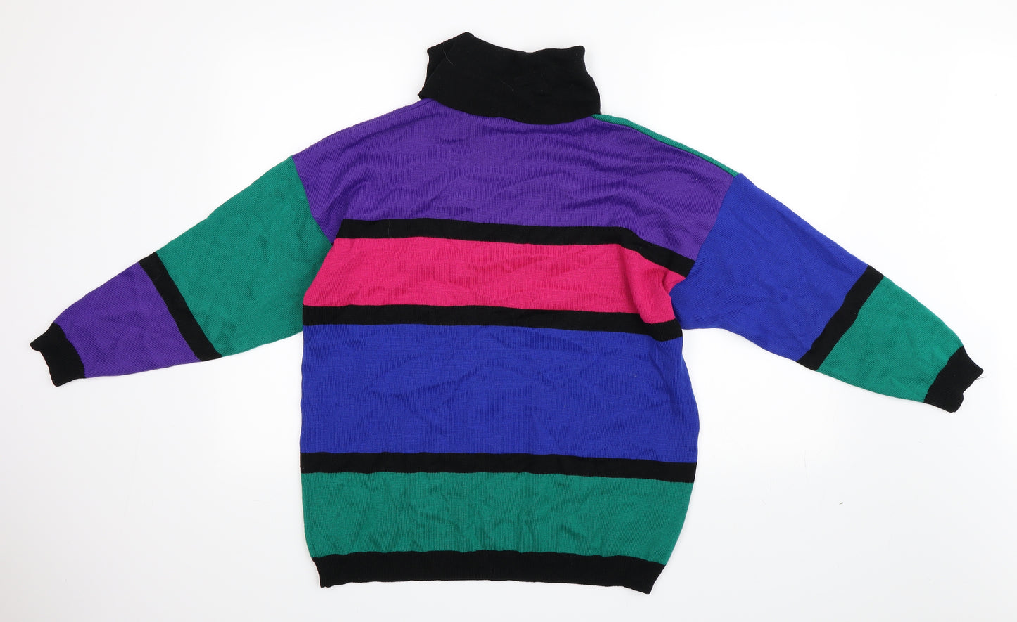 LUCIA Womens Multicoloured Geometric  Pullover Jumper Size 14
