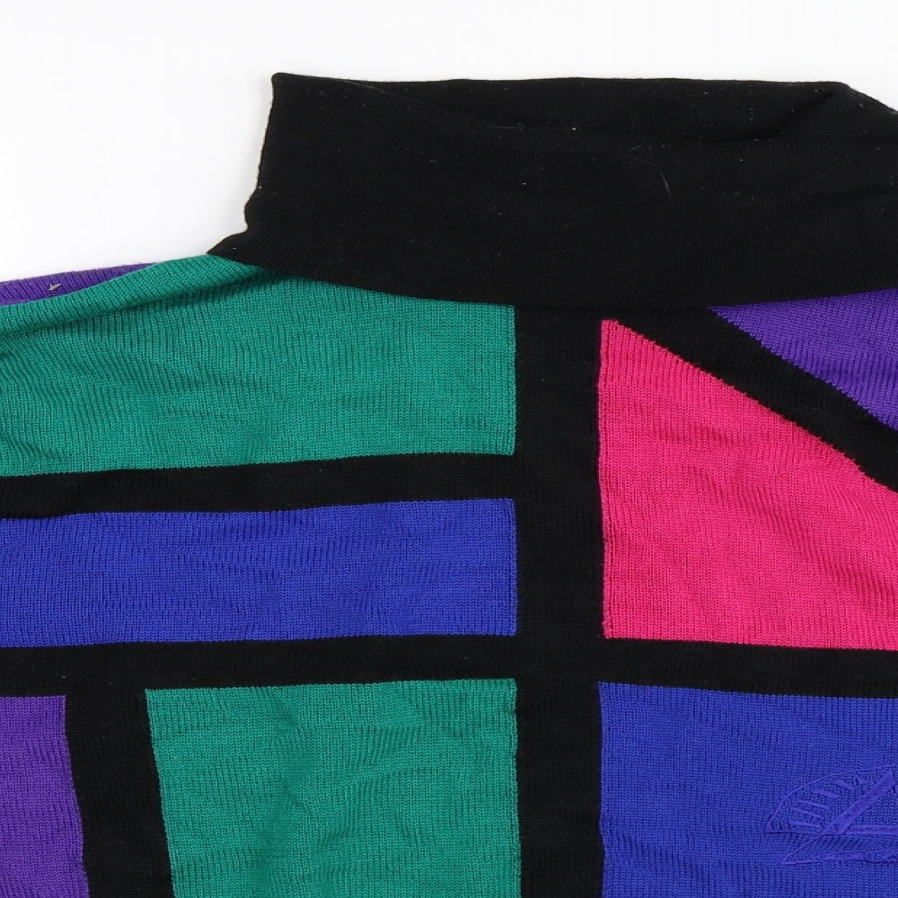 LUCIA Womens Multicoloured Geometric  Pullover Jumper Size 14