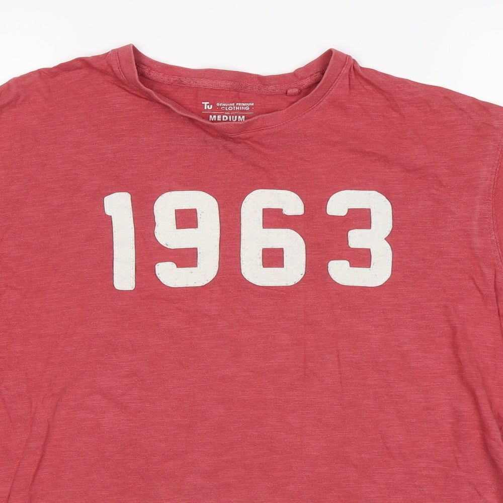 TU Mens Red    T-Shirt Size M