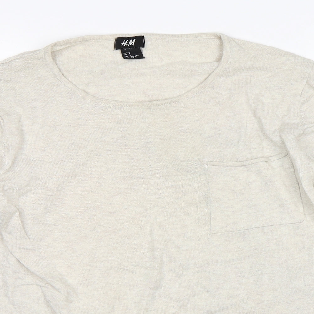 H&M Womens Beige   Pullover Jumper Size S