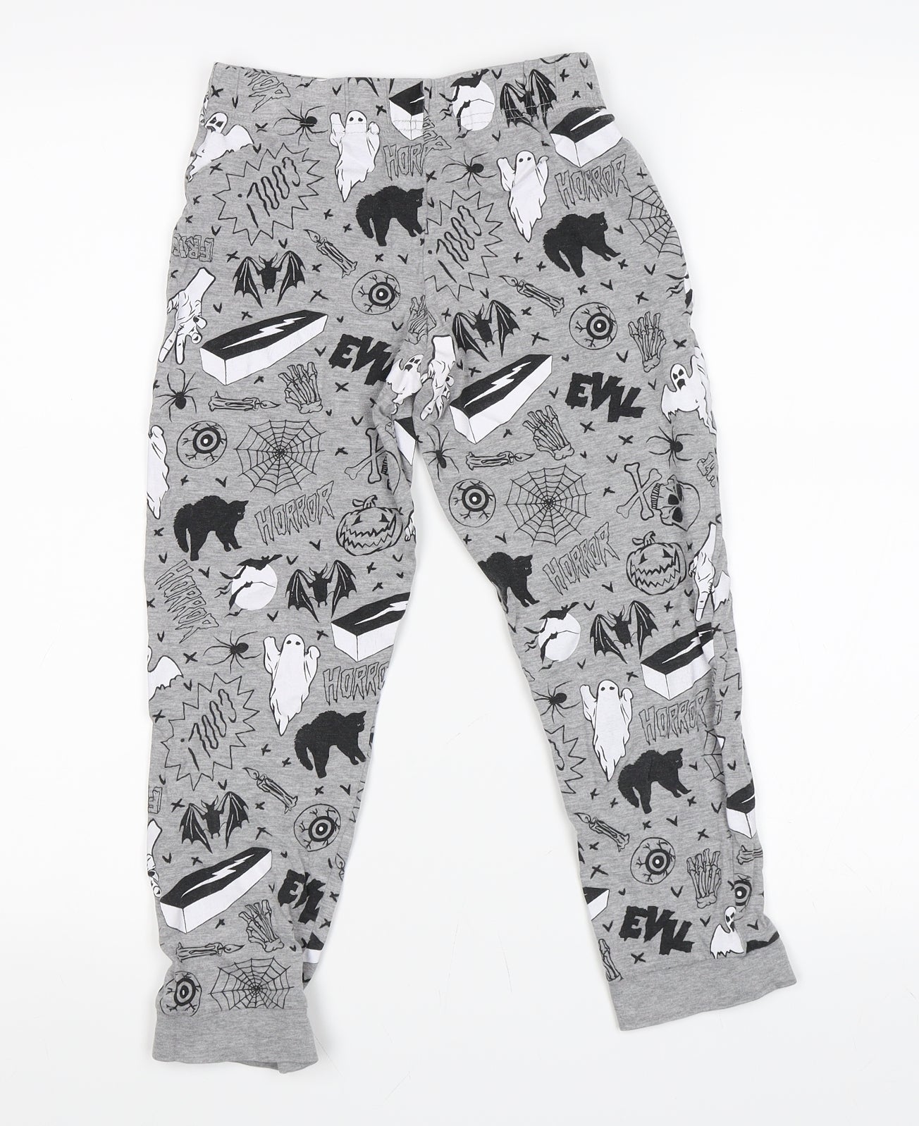 Marks and Spencer Boys Grey Solid   Lounge Pants Size 8-9 Years  - Halloween