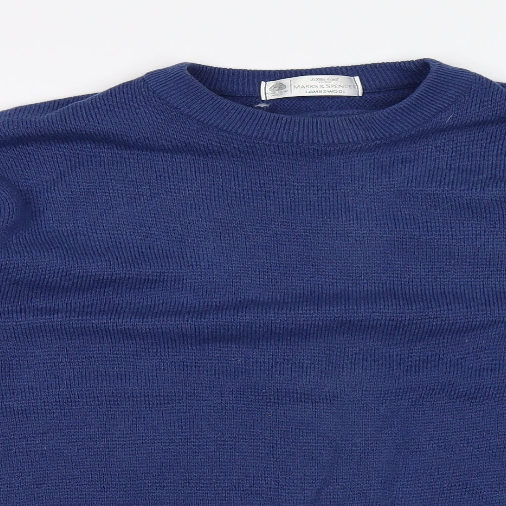 Marks and Spencer Mens Blue   Pullover Jumper Size L