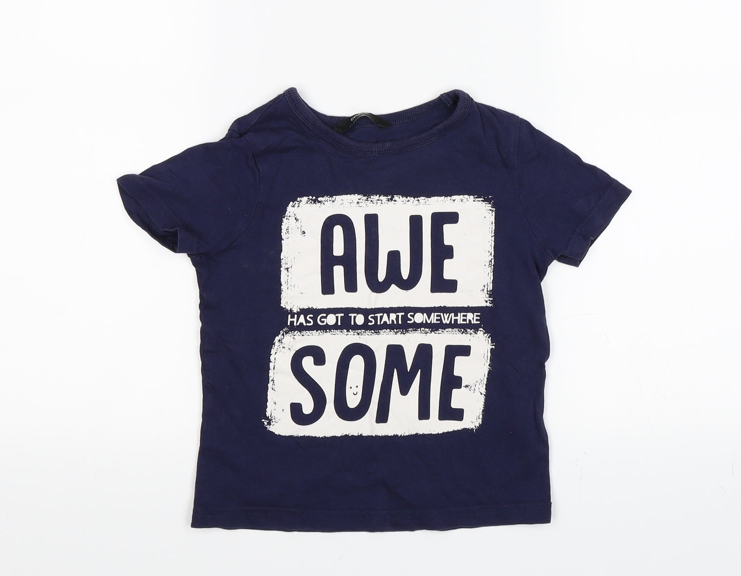 George Boys Blue   Basic T-Shirt Size 2-3 Years