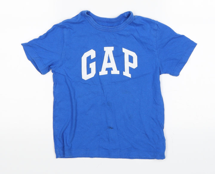 Gap Boys Blue Basic T-Shirt Size 5 Years