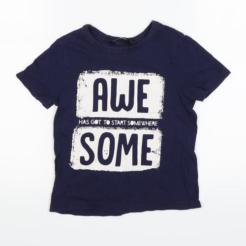 George Boys Blue   Basic T-Shirt Size 2-3 Years