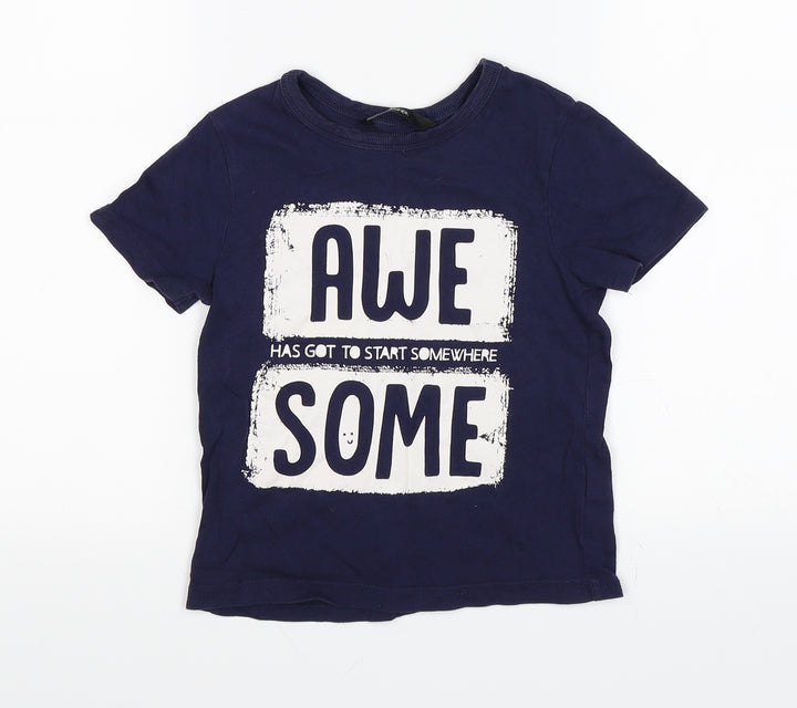 George Boys Blue   Basic T-Shirt Size 2-3 Years
