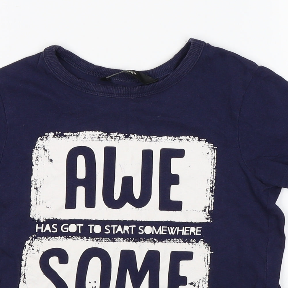 George Boys Blue   Basic T-Shirt Size 2-3 Years