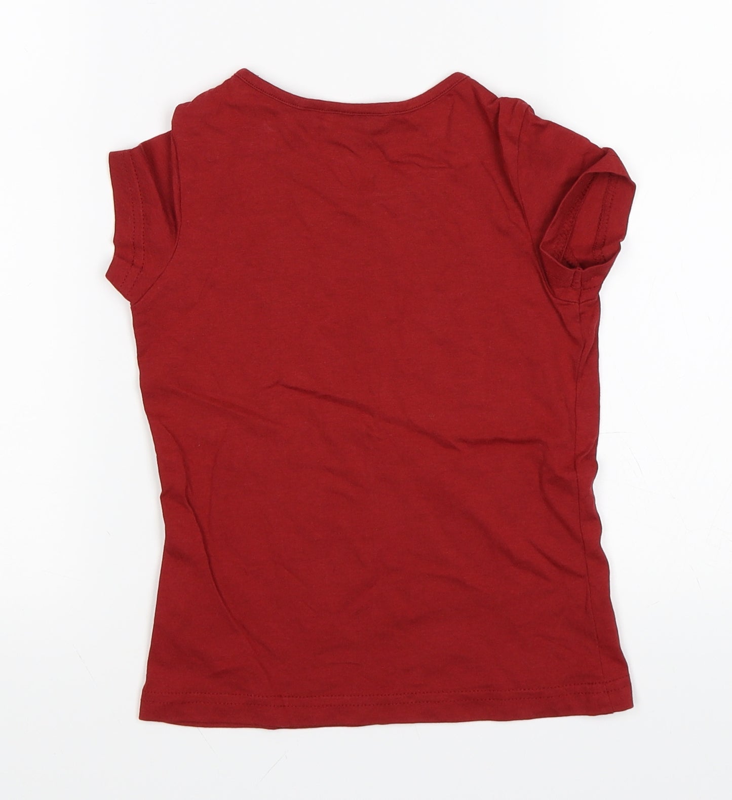 Preworn Boys Red   Basic T-Shirt Size 5-6 Years  - Harry Potter Quidditch Gryffindor
