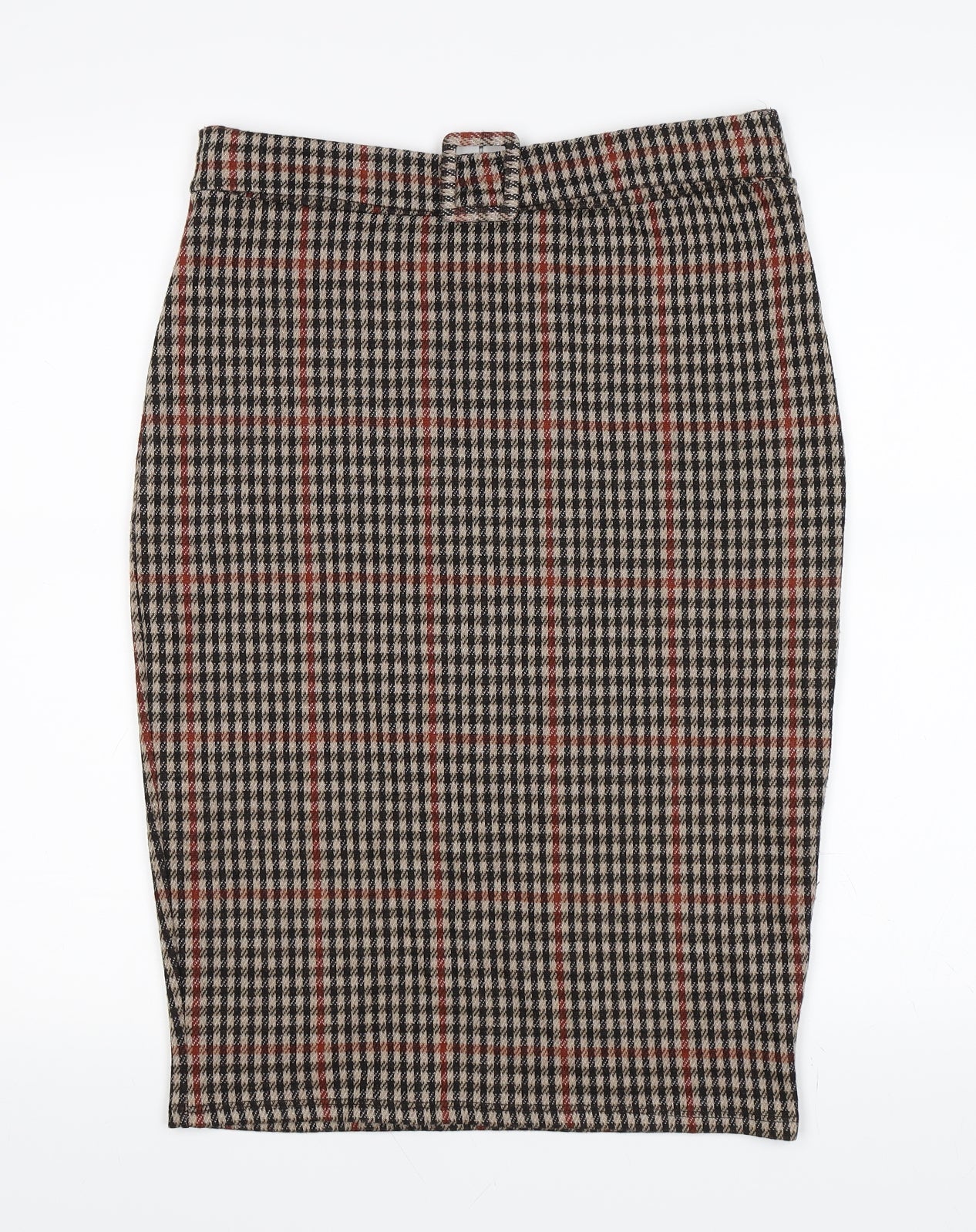 George Womens Brown Check  A-Line Skirt Size 12