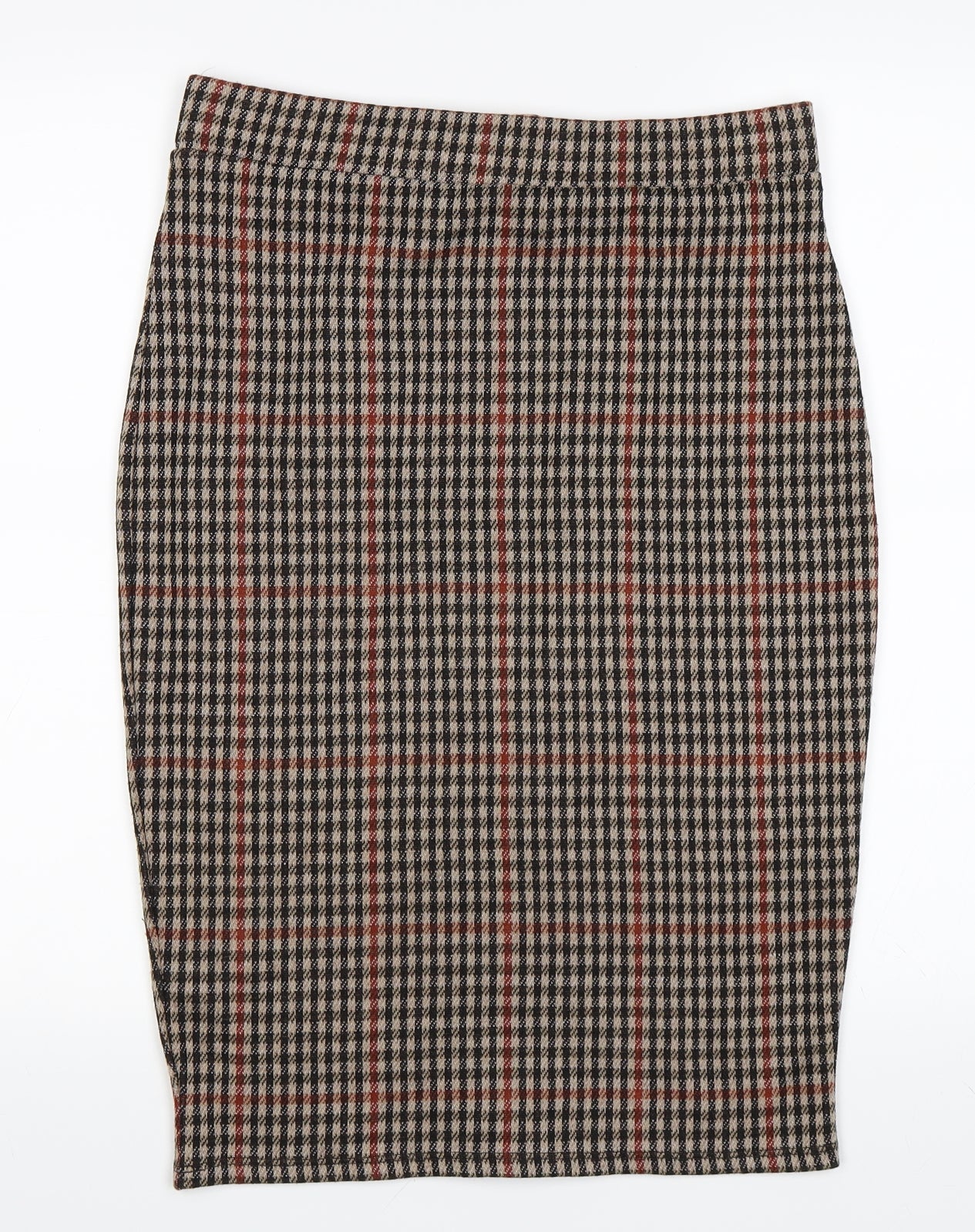 George Womens Brown Check  A-Line Skirt Size 12