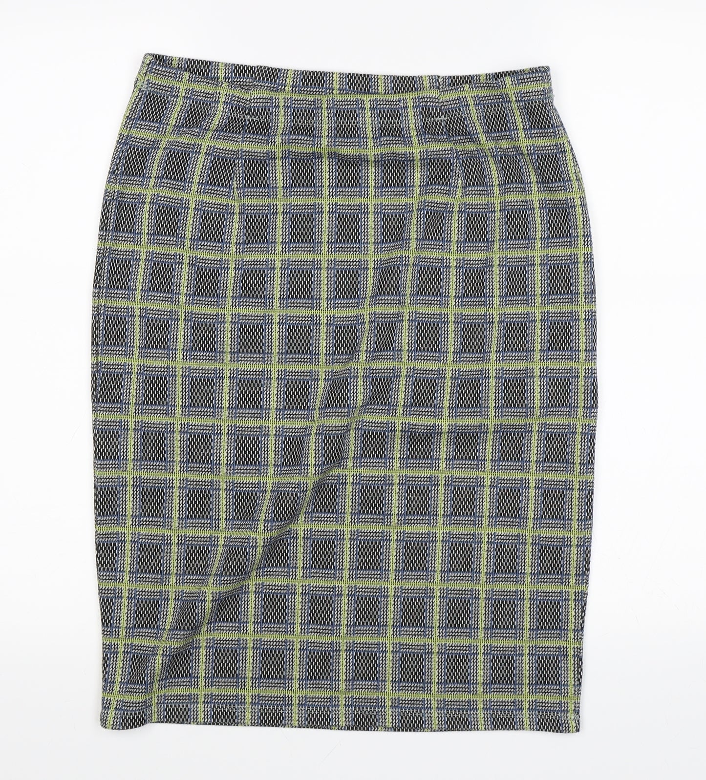 TU Womens Yellow Check  A-Line Skirt Size 12