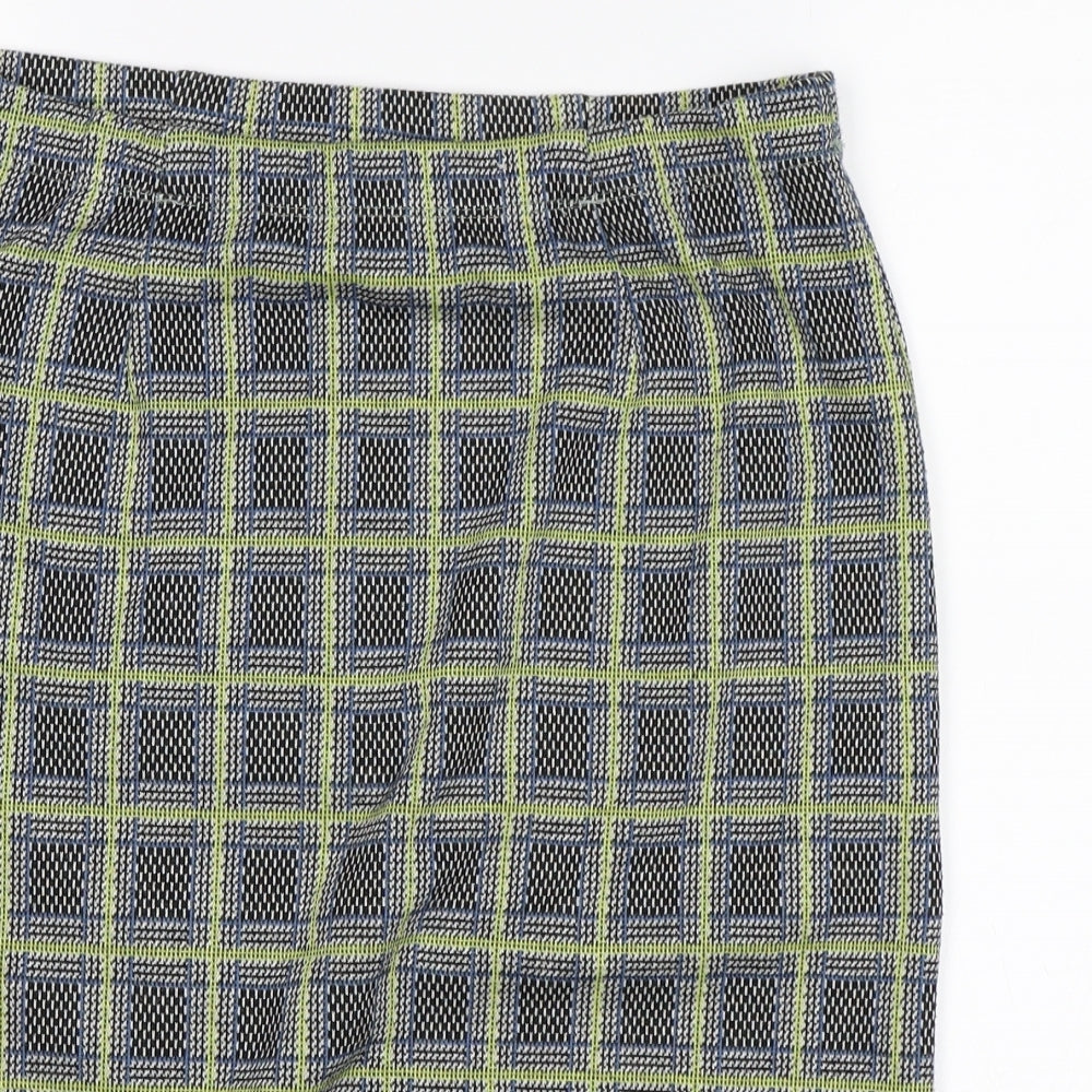 TU Womens Yellow Check  A-Line Skirt Size 12