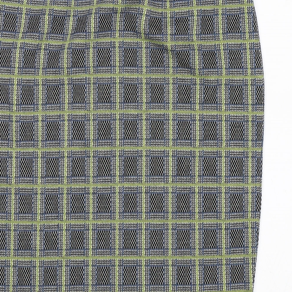 TU Womens Yellow Check  A-Line Skirt Size 12