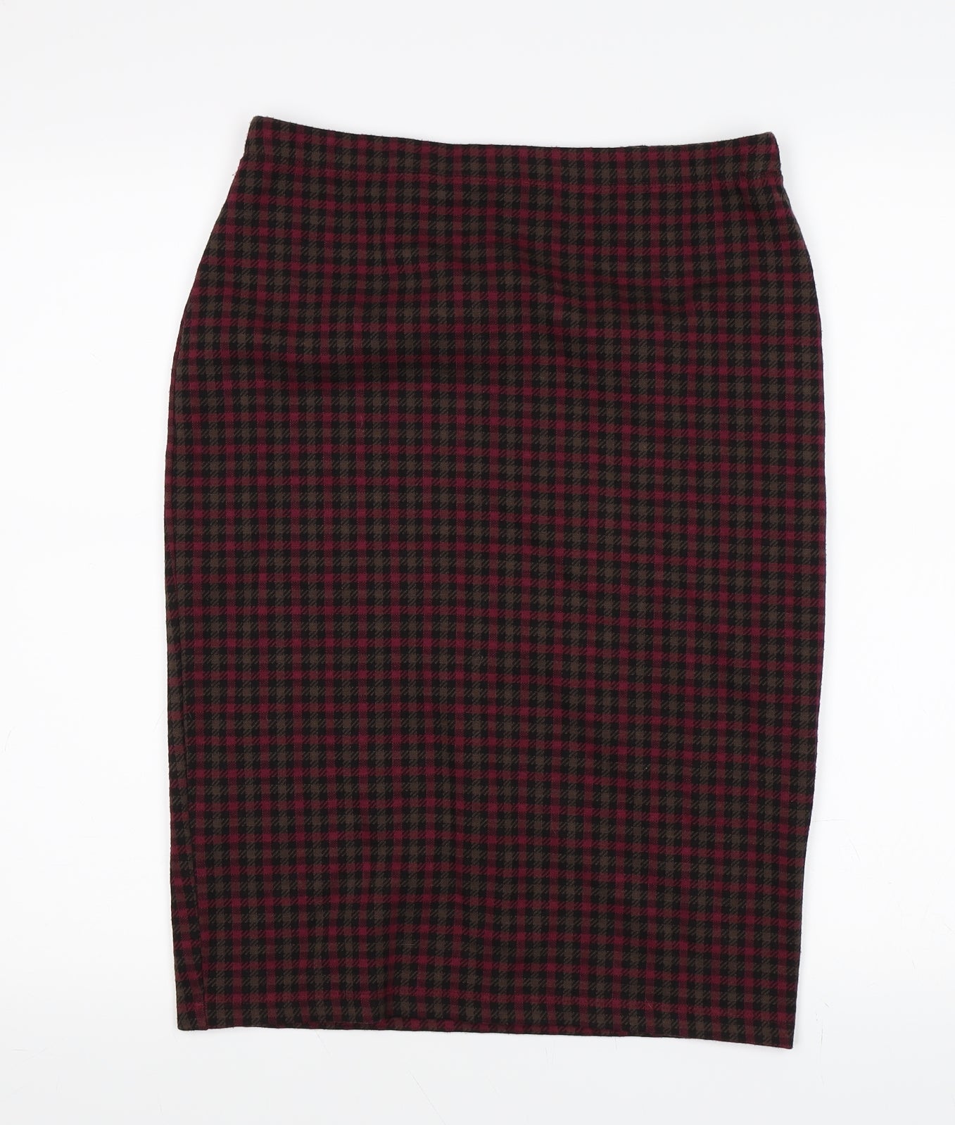 TU Womens Blue Houndstooth  A-Line Skirt Size 10