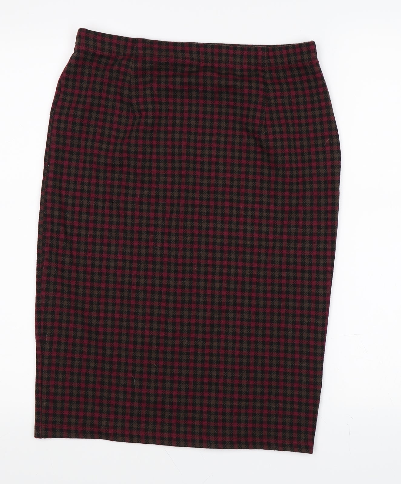 TU Womens Blue Houndstooth  A-Line Skirt Size 10