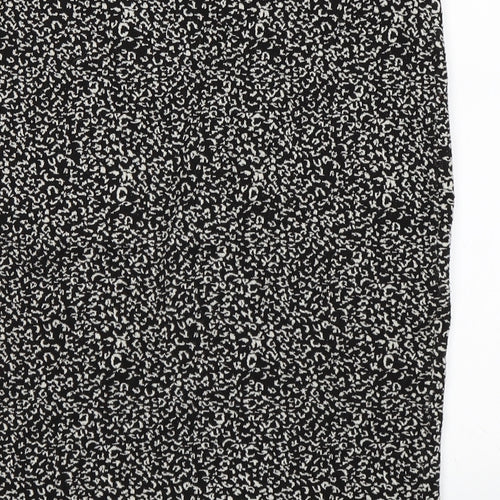 Papaya Womens Black Floral  A-Line Skirt Size 12