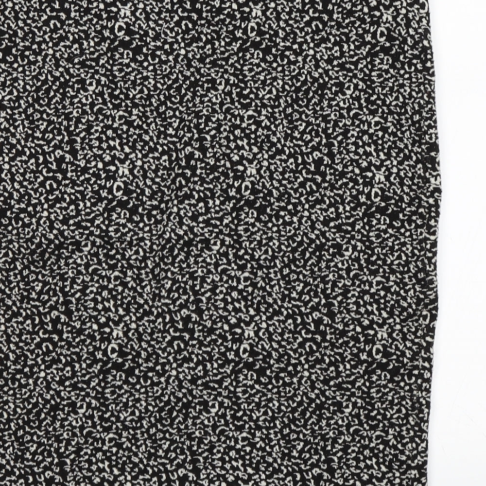 Papaya Womens Black Floral  A-Line Skirt Size 12