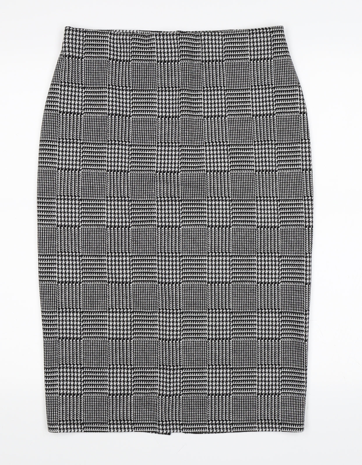 Papaya Womens Black Houndstooth  A-Line Skirt Size 12