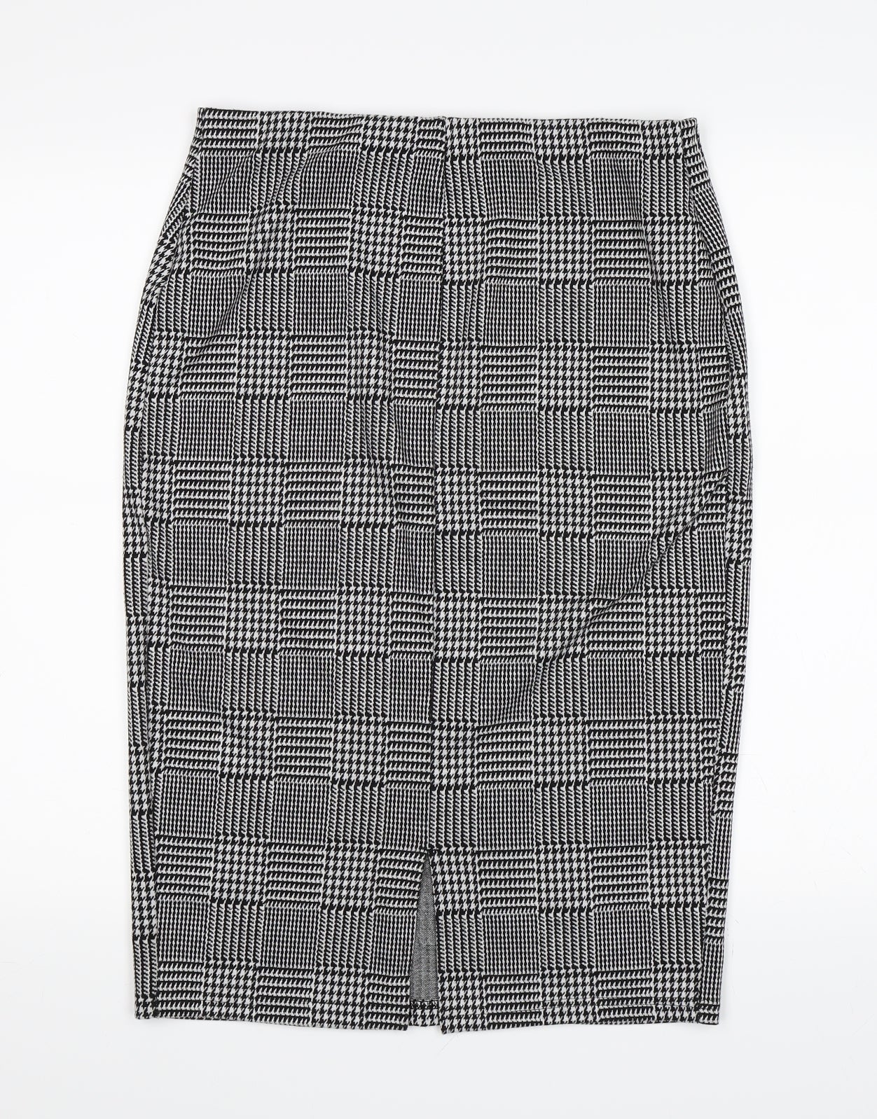 Papaya Womens Black Houndstooth  A-Line Skirt Size 12
