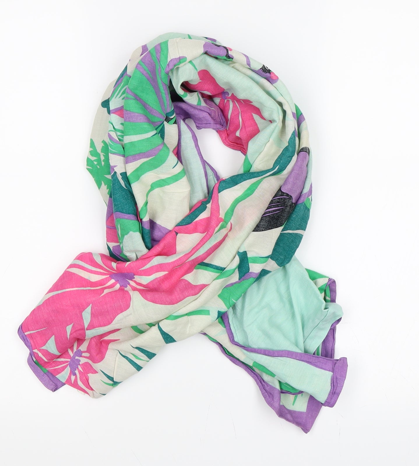 Preworn Womens Multicoloured Floral   Scarf   - Tucan