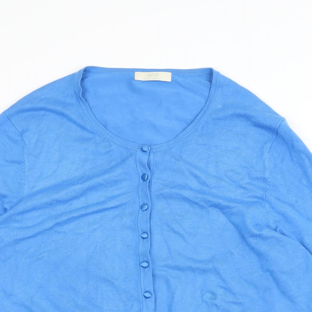 Marks and Spencer Womens Blue   Cardigan Jumper Size 22