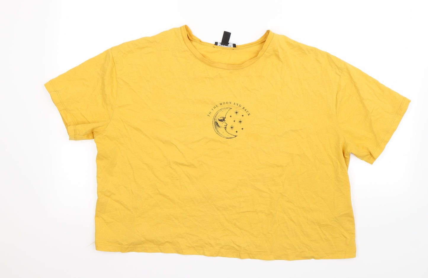 New Look Womens Yellow   Basic T-Shirt Size 16