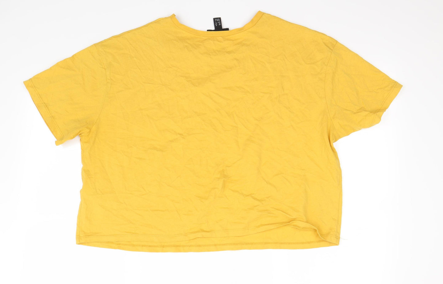 New Look Womens Yellow   Basic T-Shirt Size 16