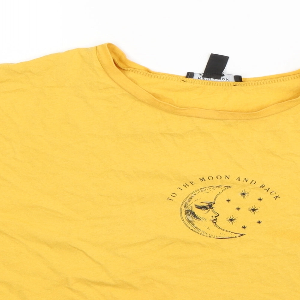 New Look Womens Yellow   Basic T-Shirt Size 16