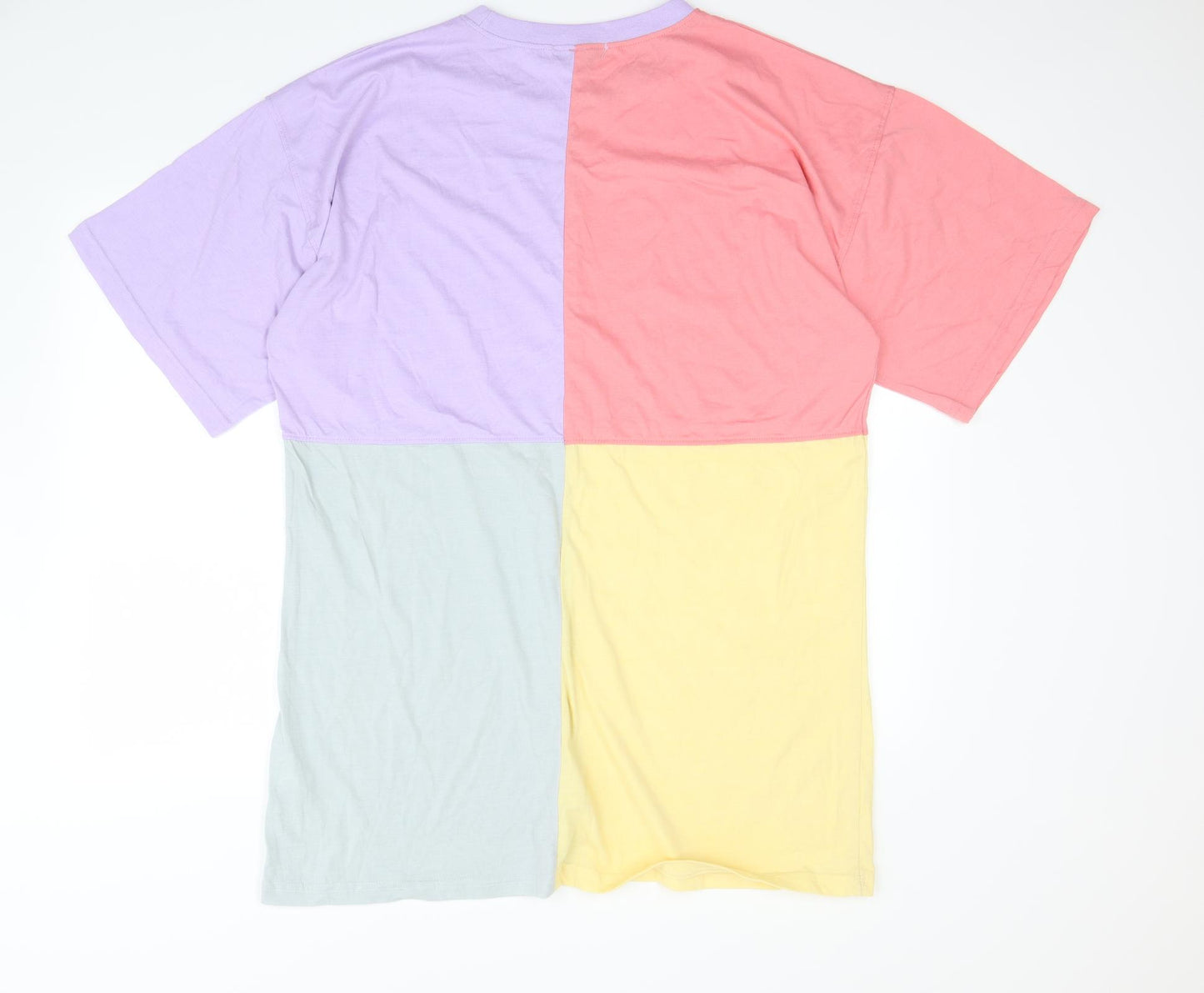 Missguided Womens Multicoloured Colourblock  Basic T-Shirt Size 14