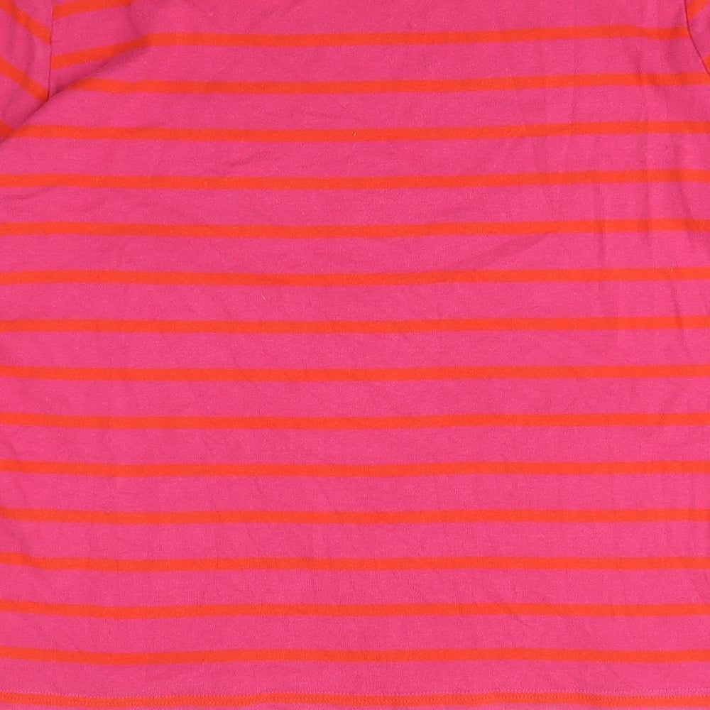 Papaya Womens Pink Striped  Basic T-Shirt Size 22