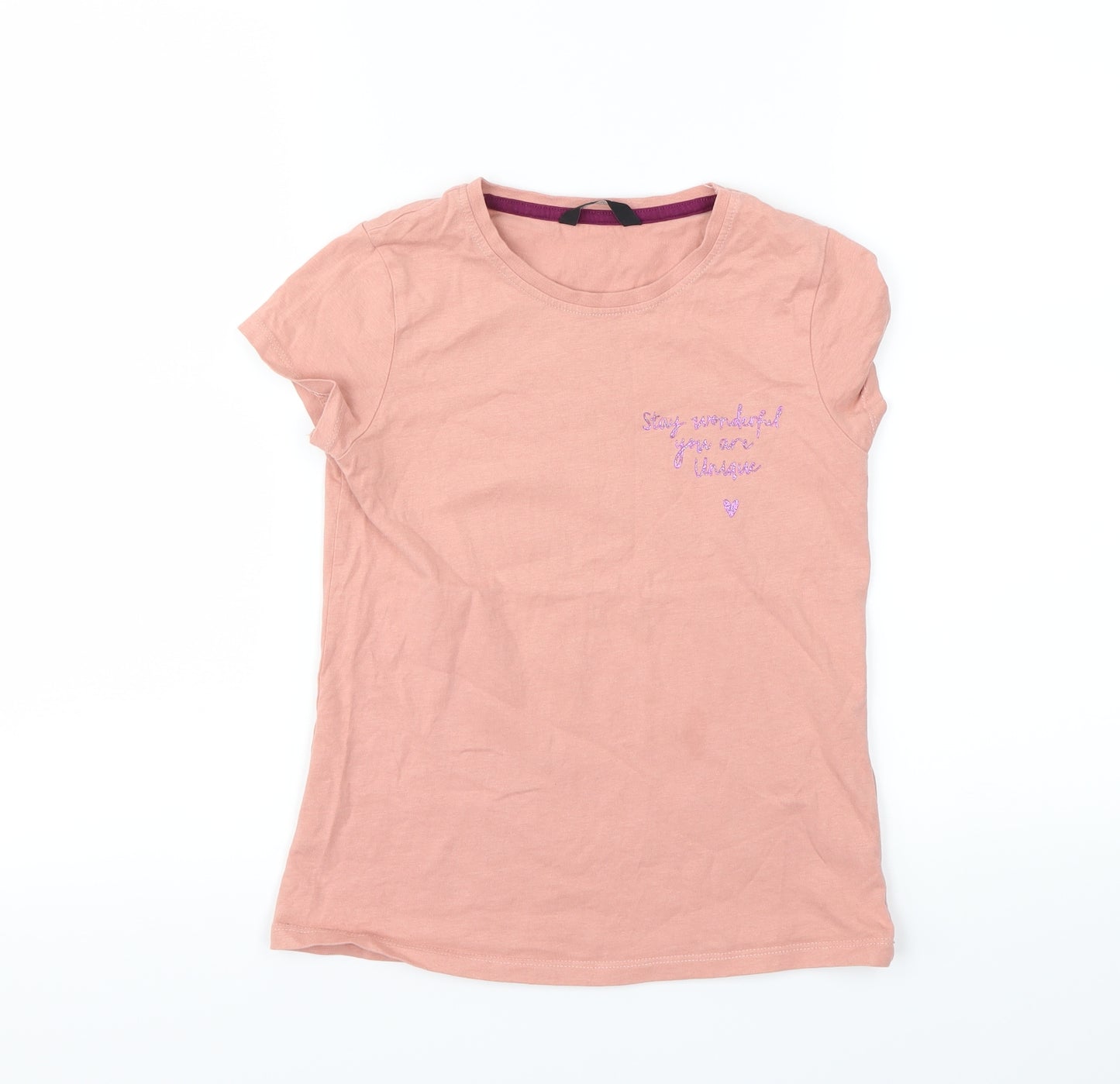 George Girls Pink   Basic T-Shirt Size 10 Years