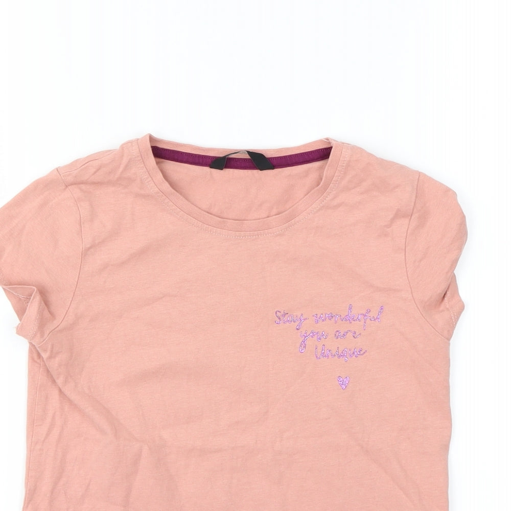 George Girls Pink   Basic T-Shirt Size 10 Years
