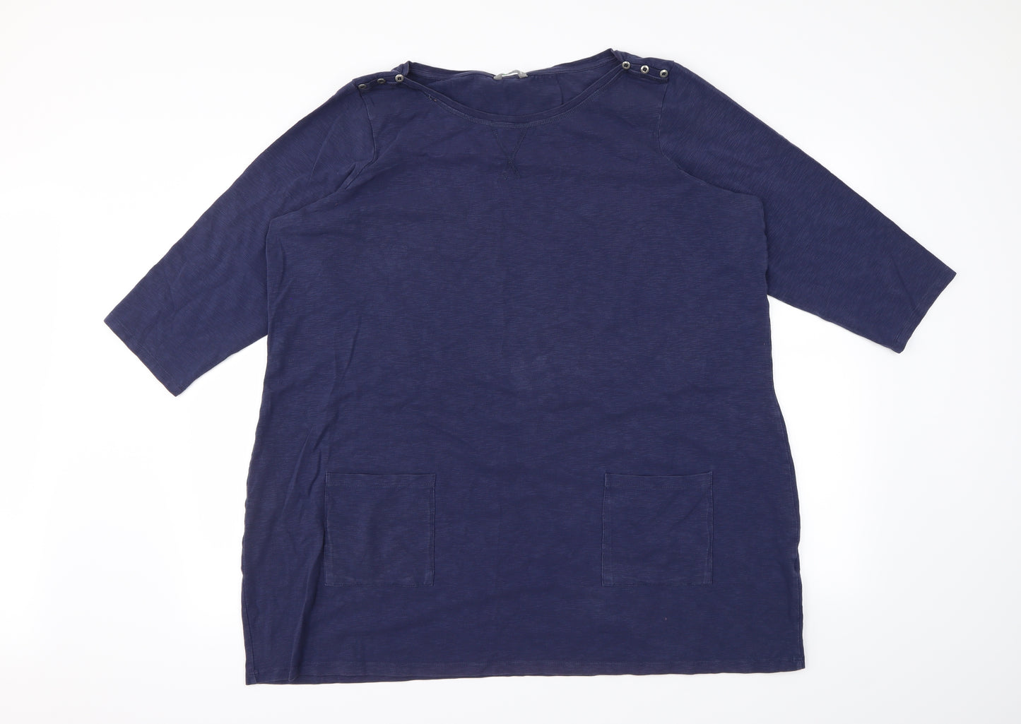 M&S  Womens Blue   Basic T-Shirt Size 24