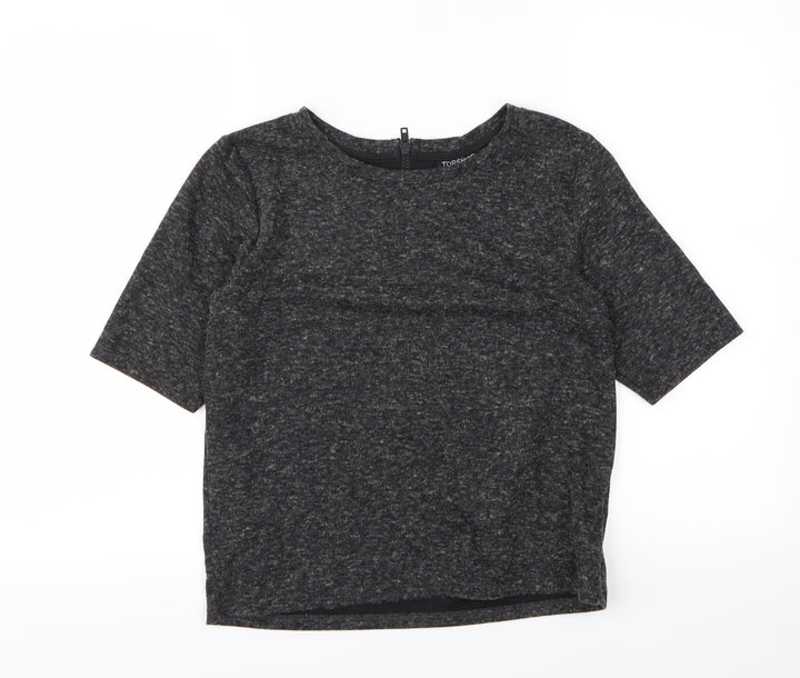 Topshop Womens Black Basic T-Shirt Size 4