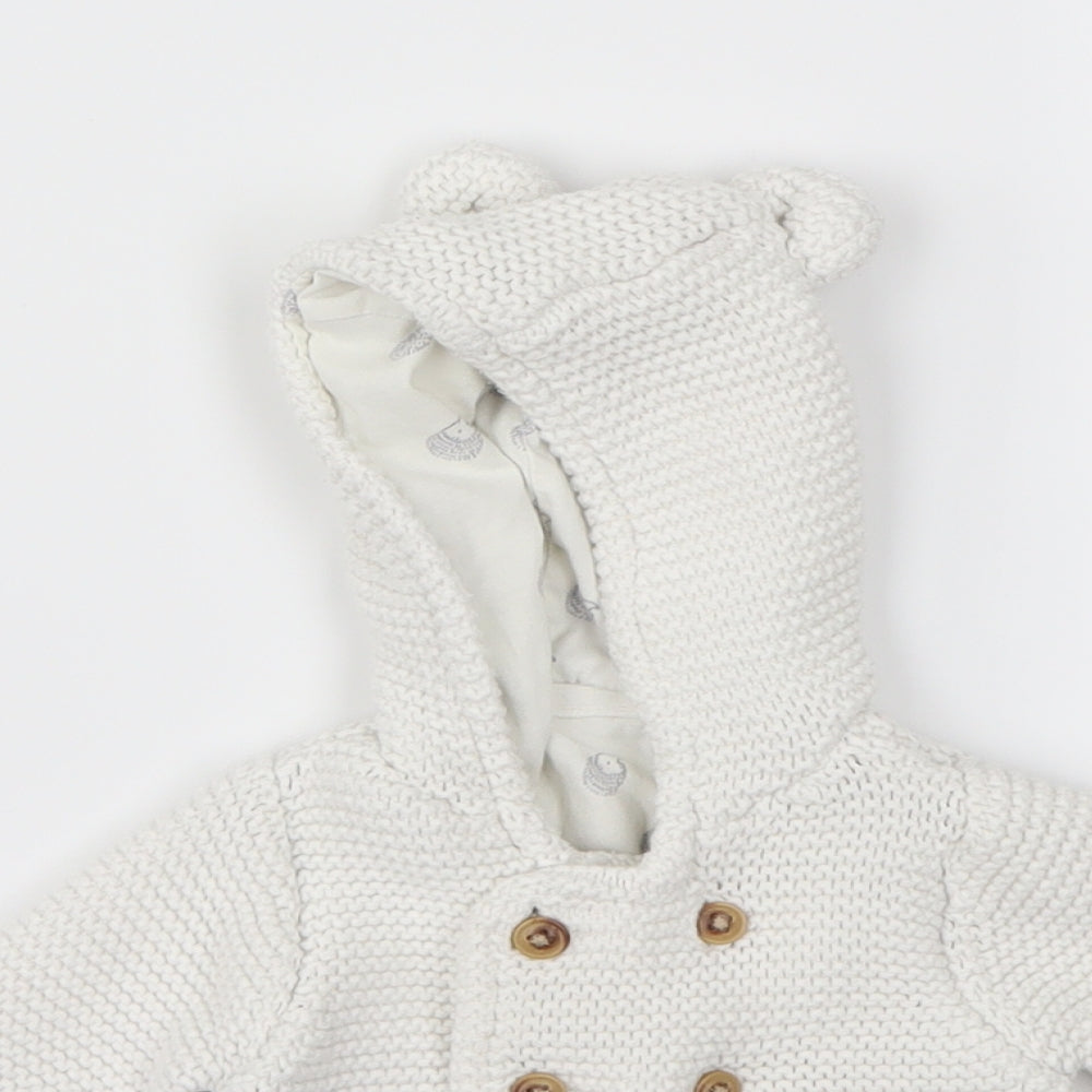 M&S   Ivory   Jacket  Size 0-3 Months